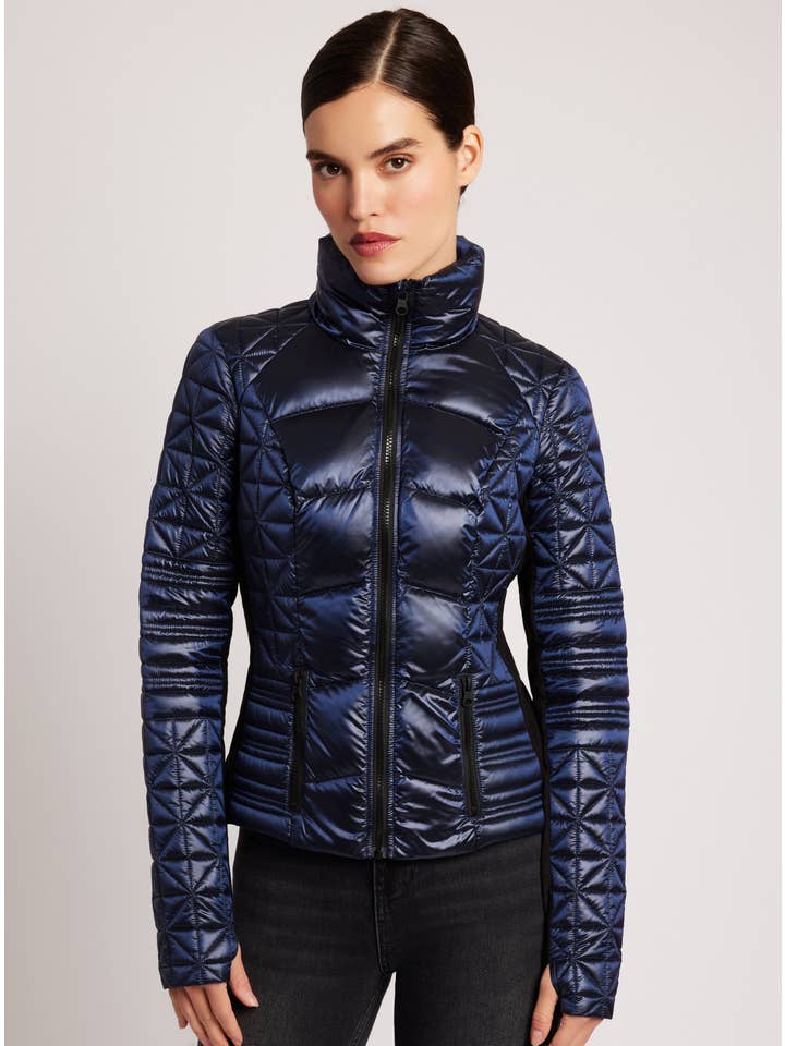 Blanc Noir - Wholesale Puffer Jacket - Women's - Lightweight Down Filled Packable Puffer JLS/NB13