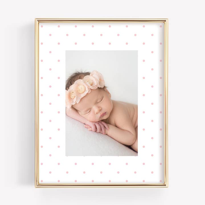 Rosa Polka-Dot-Fotomatte für den Großhandel von Mat & Ink