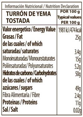 PABLO GARRIGÓS IBÁÑEZ – Engroshandel Nougat – Premium Ristet Æggeblomme Turrón 300 g.2