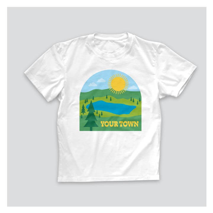 Rock Scissor Paper - Wholesale Screen Printed T-Shirt - Kids - Personalized City Toddler T-Shirt - Lake View, name drop