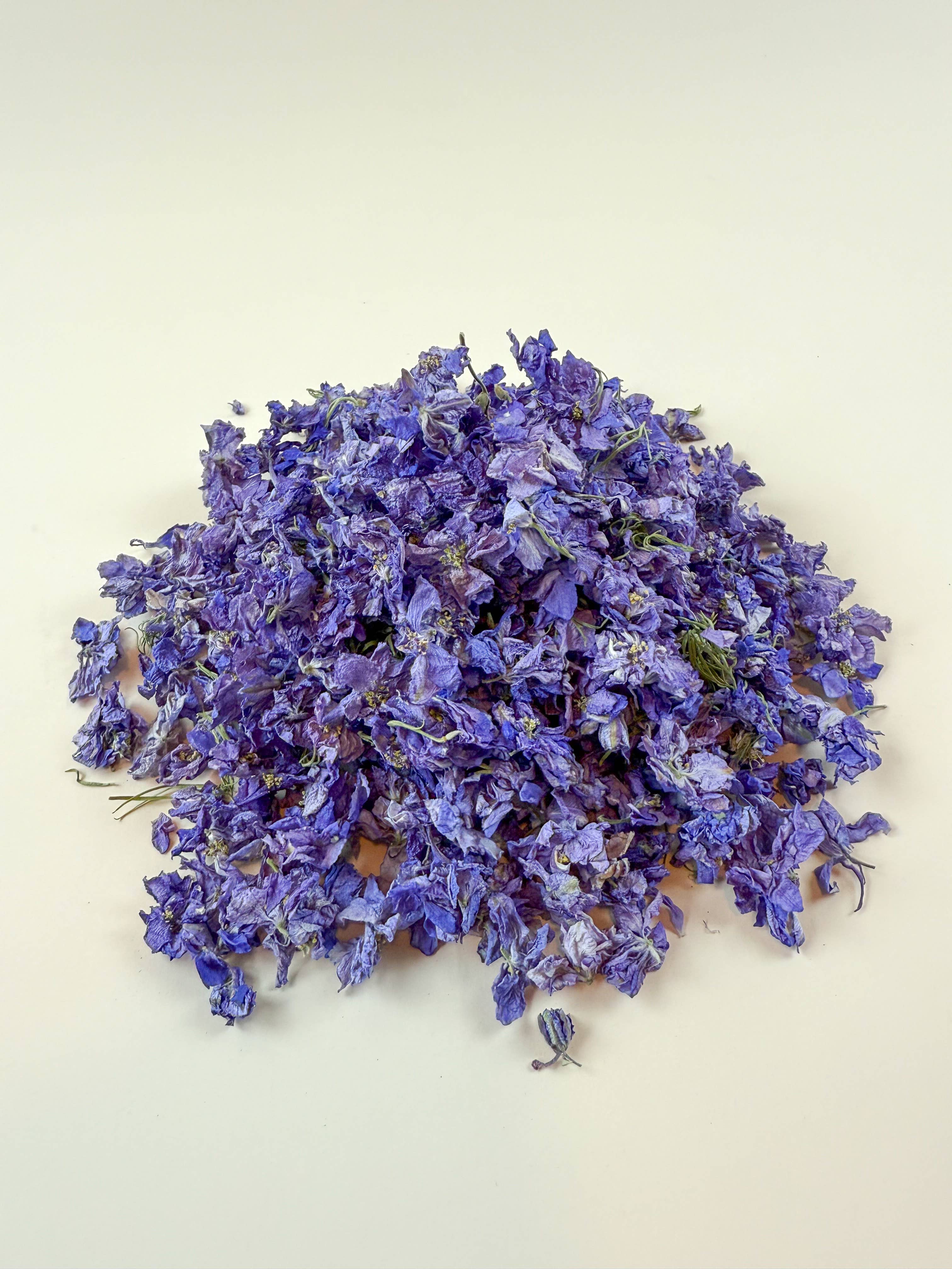 Lovejoy Farms Premium Dried Flowers - Wholesale Dried/Pressed Flowers - Larkspur - Lilac  Petals / Air-Dried, Loose Leaf (1/3 lb) 1
