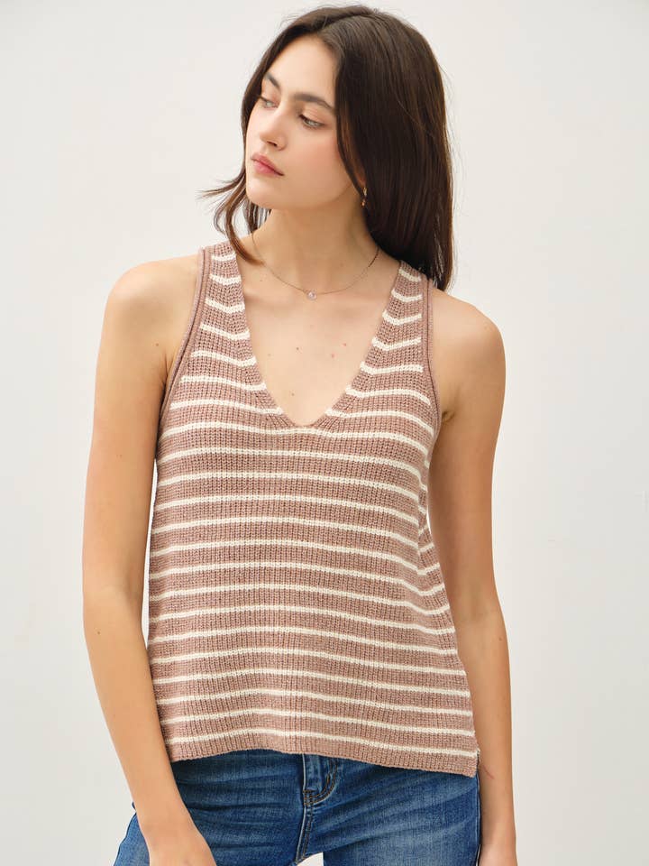 Be Cool - Wholesale Tank Top - Women's - STRIPED SWEATER TANK7