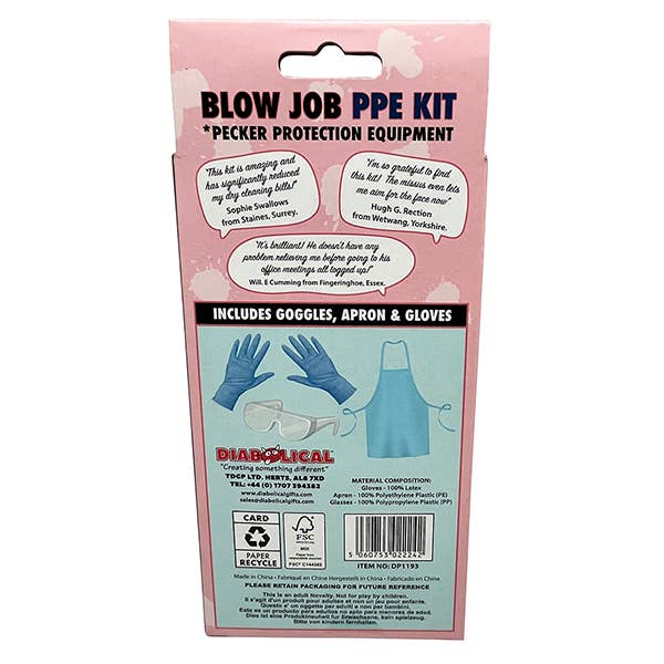The Diabolical Gift People - Novelty Gifts, Christmas Gifts – wholesale Gag gift/novelty gift – Blow Job PPE Kit - Novelty Gifts, Gag Gift Fathers Day1