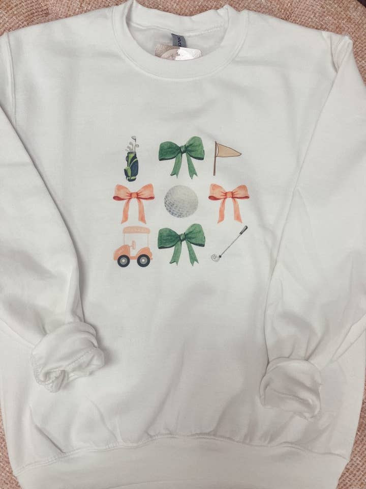 Felpa Golf Cart Bow per la vendita all'ingrosso da parte di OliviaGrace & Co.