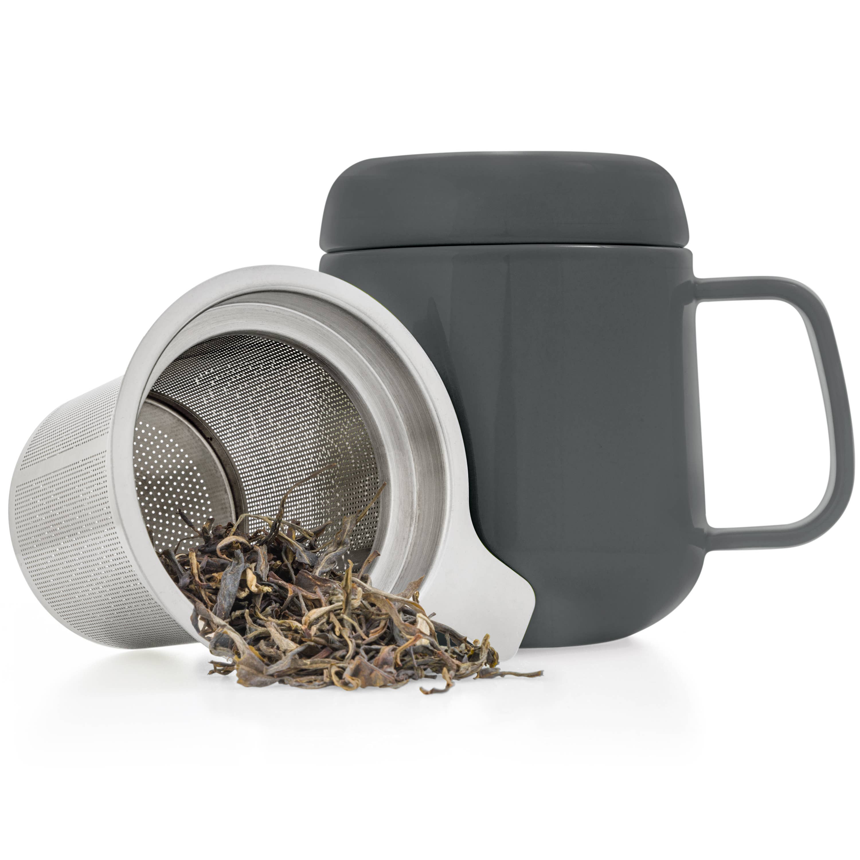TEALYRA / LUXBE – Großhandel Teesieb/-Infuser – Sumo-Tasse aus Porzellan, mattierte Oberfläche, mit Teesieb, 152 ml4