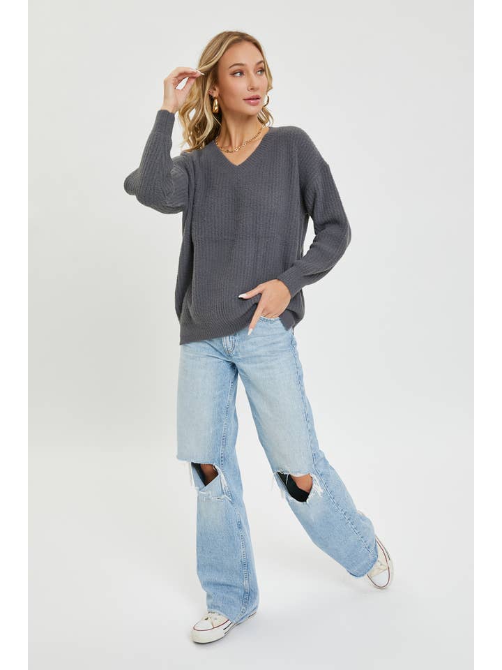 Sweet Lovely by Jen - Wholesale Knit Sweater - Women's - CLASSIC EASY CASUAL EVERYDAY SWEATER