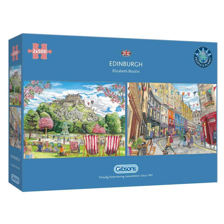 Gibsons Games Inc - Wholesale Puzzle - Adult - Edinburgh 2 x 500 Piece Jigsaw Puzzle