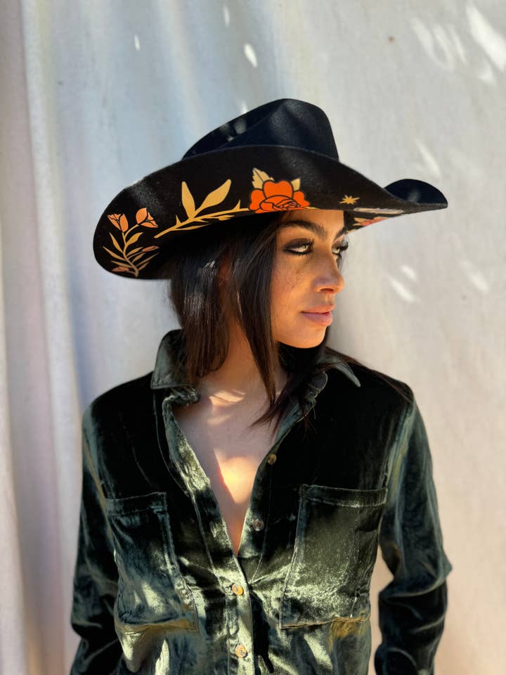 The Daphna Western Hat (cowboy, wool hat, western wear) for wholesale by Wild as Heck