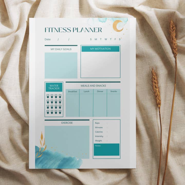 Missh Shop - Wholesale Planner - 8x5 Fitness Planner tracker 4 categories for workouts, exerc0