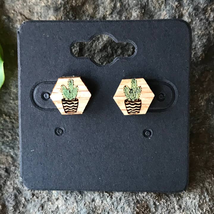 Cactus Stud Earrings for wholesale by Simply Me • Gentlemen Est. 2017 LLC