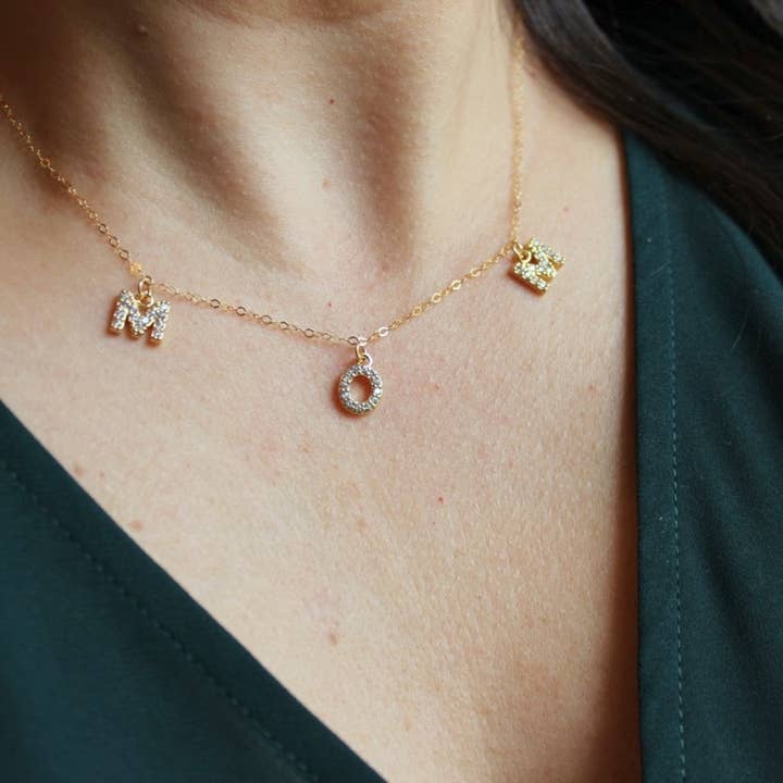 Laalee Jewelry – wholesale Hänge-/berlockhalsband – Guld Mamma Halsband, guld mamma smycken4