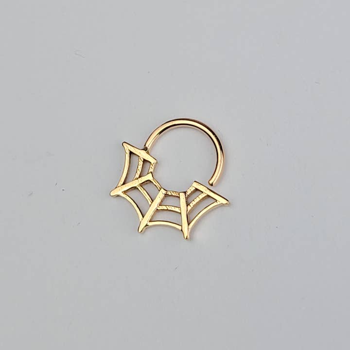 Inchoo bijoux inc - Wholesale Nose Ring - 10K - 14K Rose Gold Spider Web Halloween Septum Nose Ring