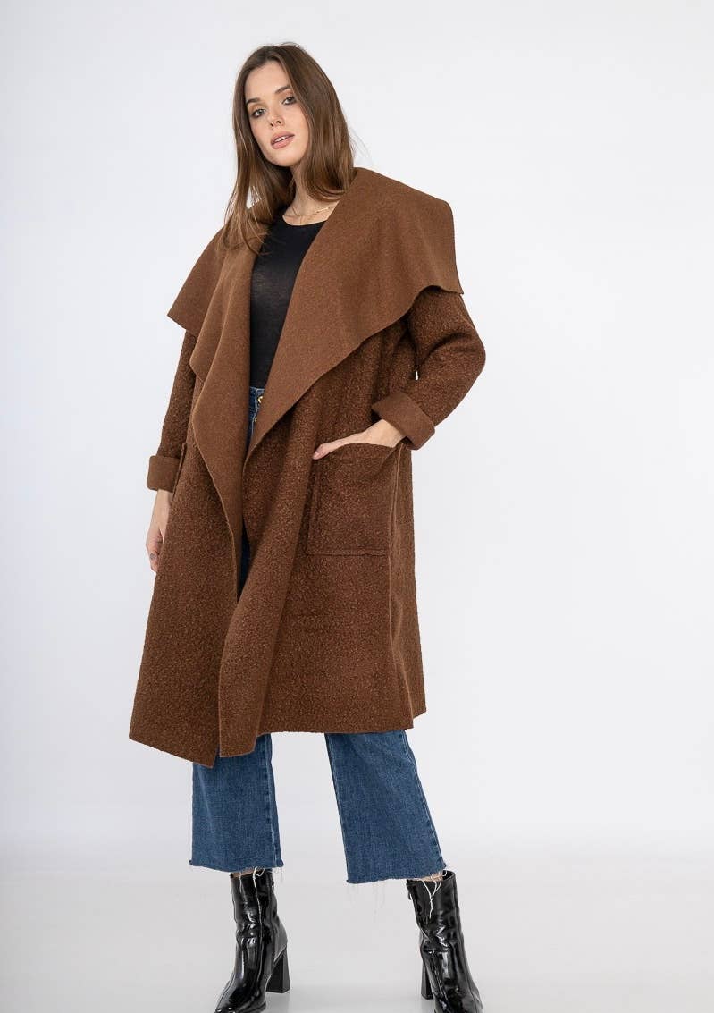 LINEN & COTTON HOUSE - Vente Manteau – femme - VESTE BOUCLETTE MATIERE RESPONSABLE + SIZE  35122 64