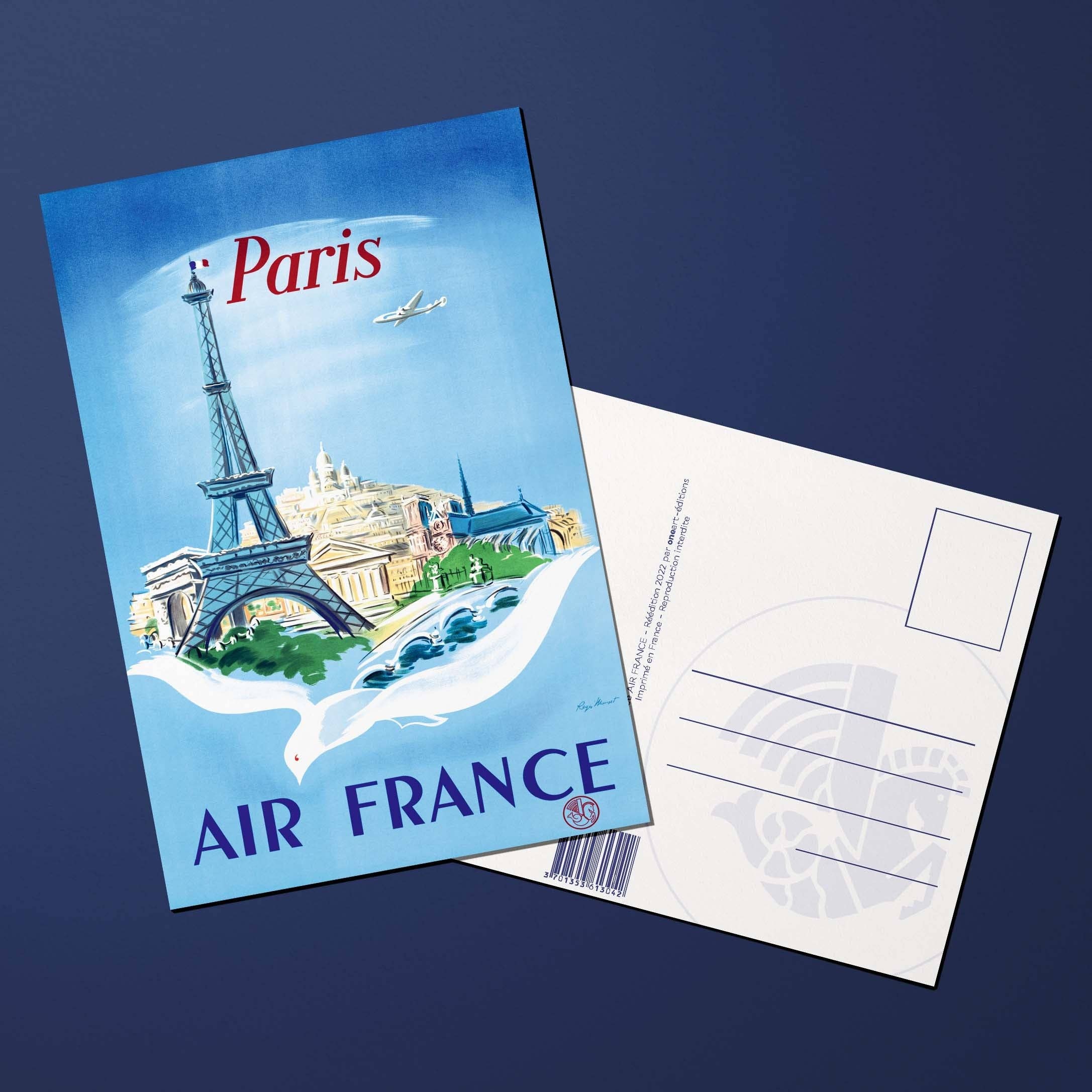 Oneart – Engroshandel Postkort – Air France postkort / Paris - AFL00581