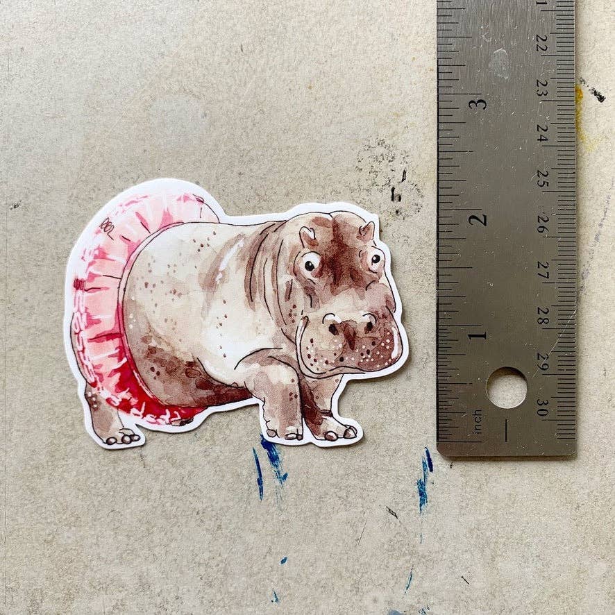 The Critter Co. - Wholesale Sticker - Dancing Hippopotamus Vinyl Sticker2