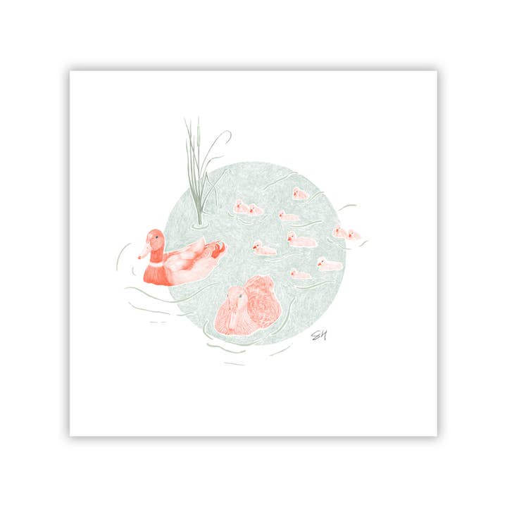 Duck Pond I Fine Art Giclee Print for wholesale by Stacy Hsu Design & Illustration