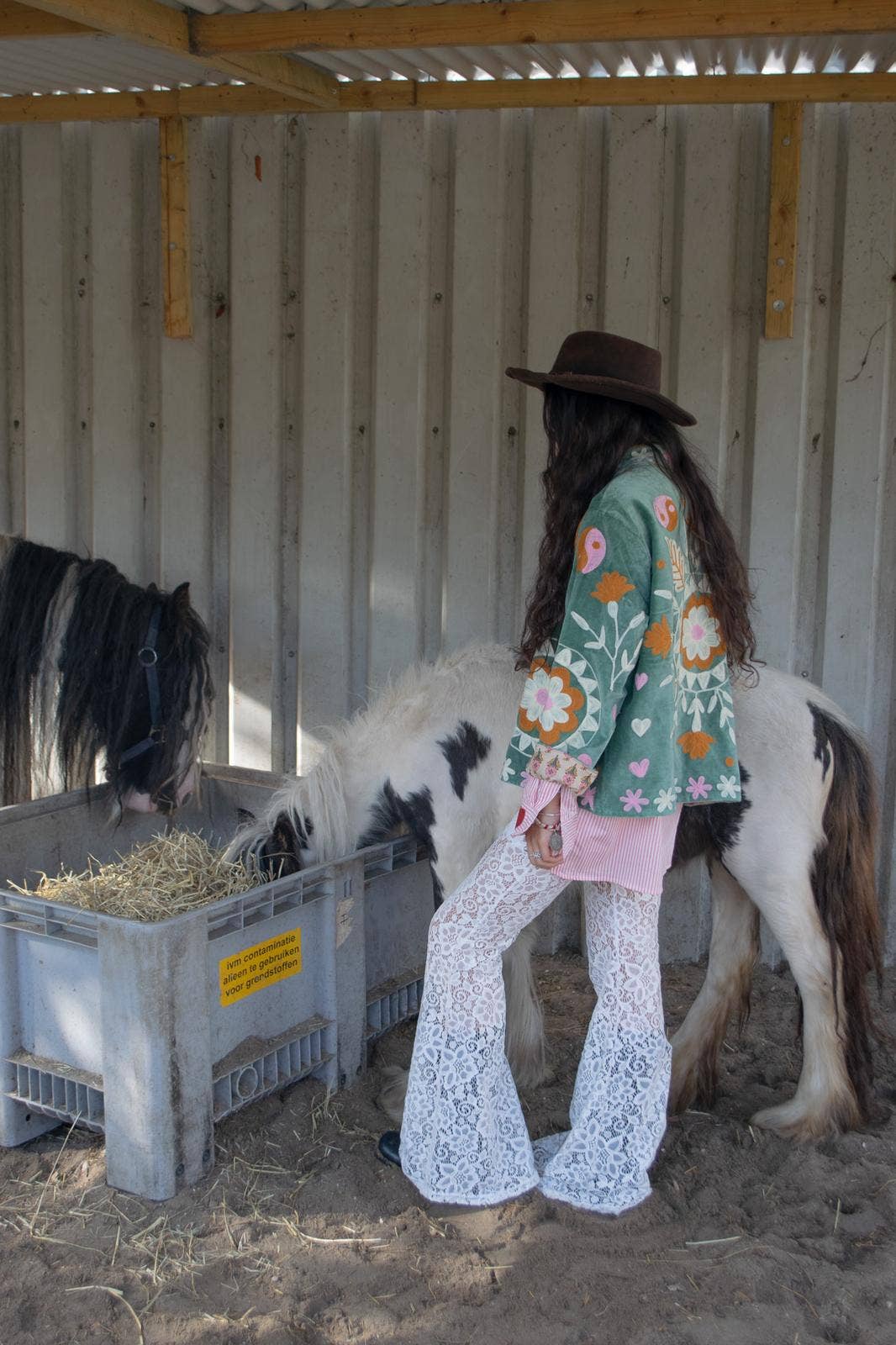 ToutVintage - Wholesale Jas - Dames - Velvet green yingyang3