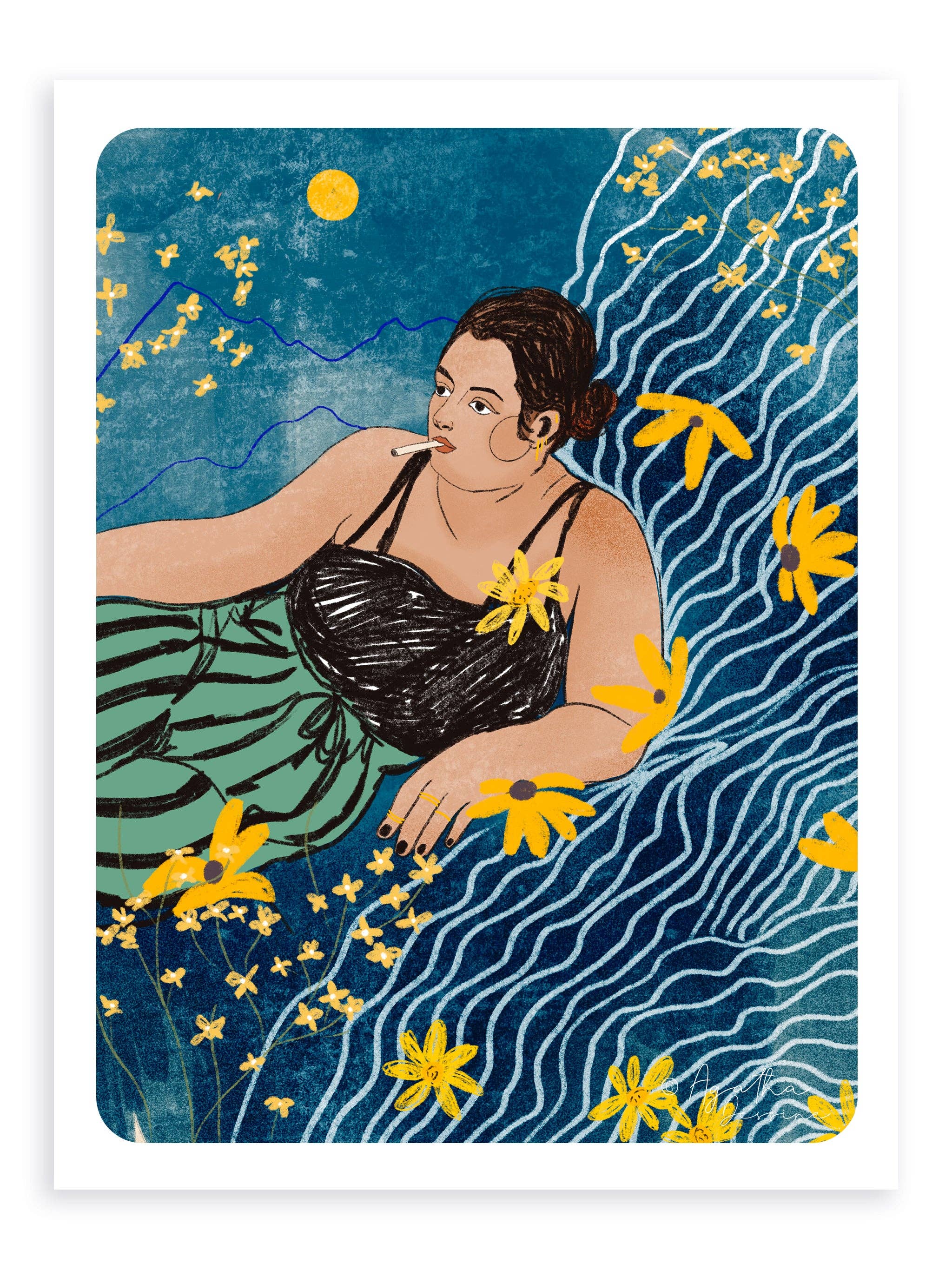 Agatha Dessine – Großhandel Kunstdruck – The Blue Room – Inspiration von Suzanne Valadon1