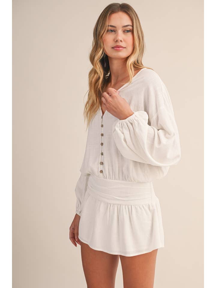 Klesis - Wholesale Romper - Women's - IR2396 LINEN LONGSLEEVES ROMPER16