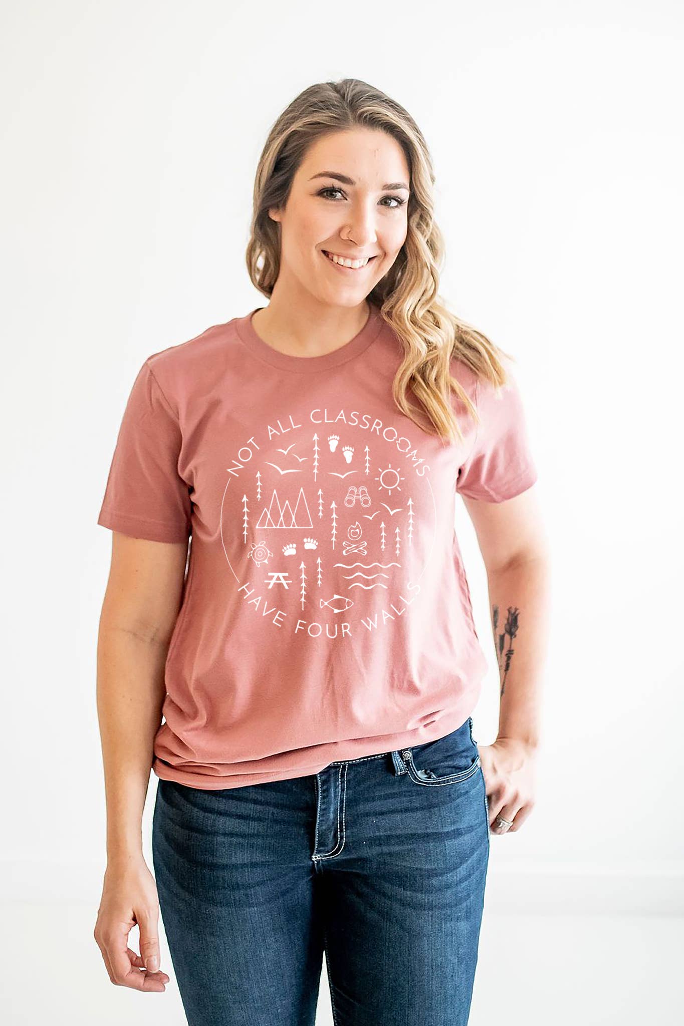 Nature Supply Co - Wholesale Screen Printed T-Shirt - Women's - Not All Classrooms Have Four Walls Graphic Tee for Women2
