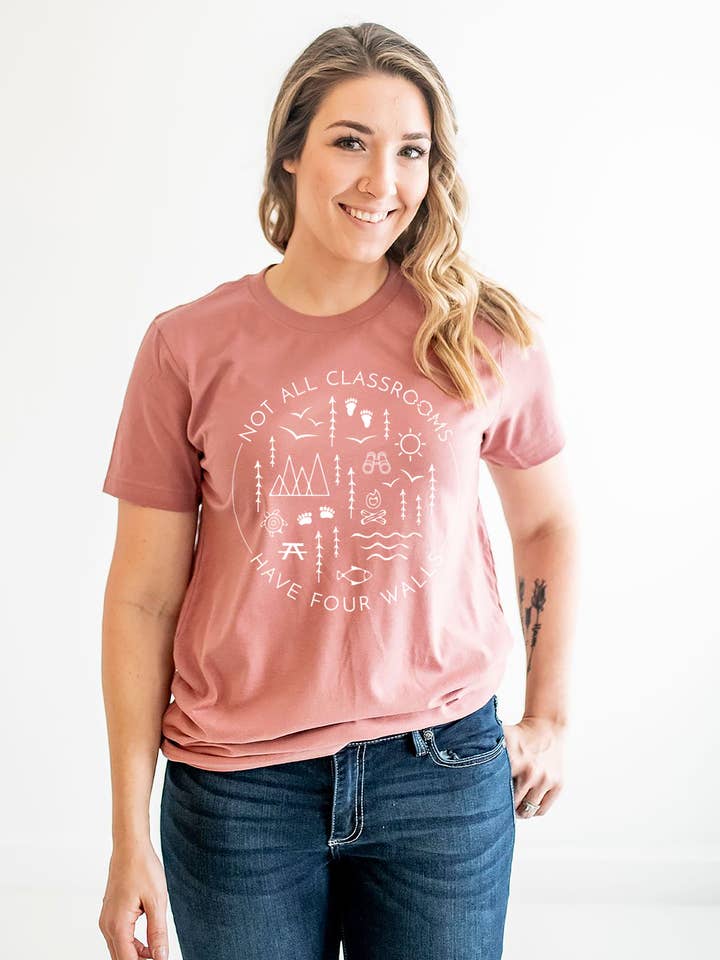 Nature Supply Co - Wholesale Screen Printed T-Shirt - Women's - Not All Classrooms Have Four Walls Graphic Tee for Women2