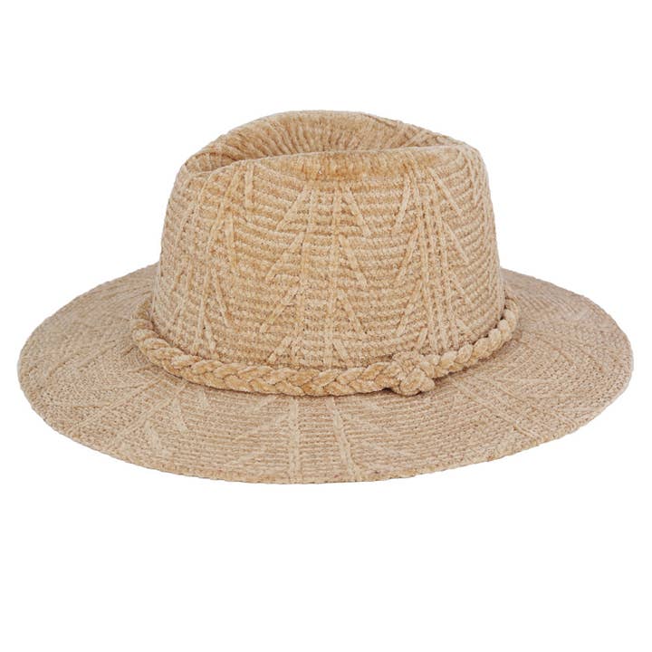 Greater Goods Imports & Wholesale - Vendita all'ingrosso Fedora - Donna - HT0001 MH0171 Fedora a Motivo Chenille