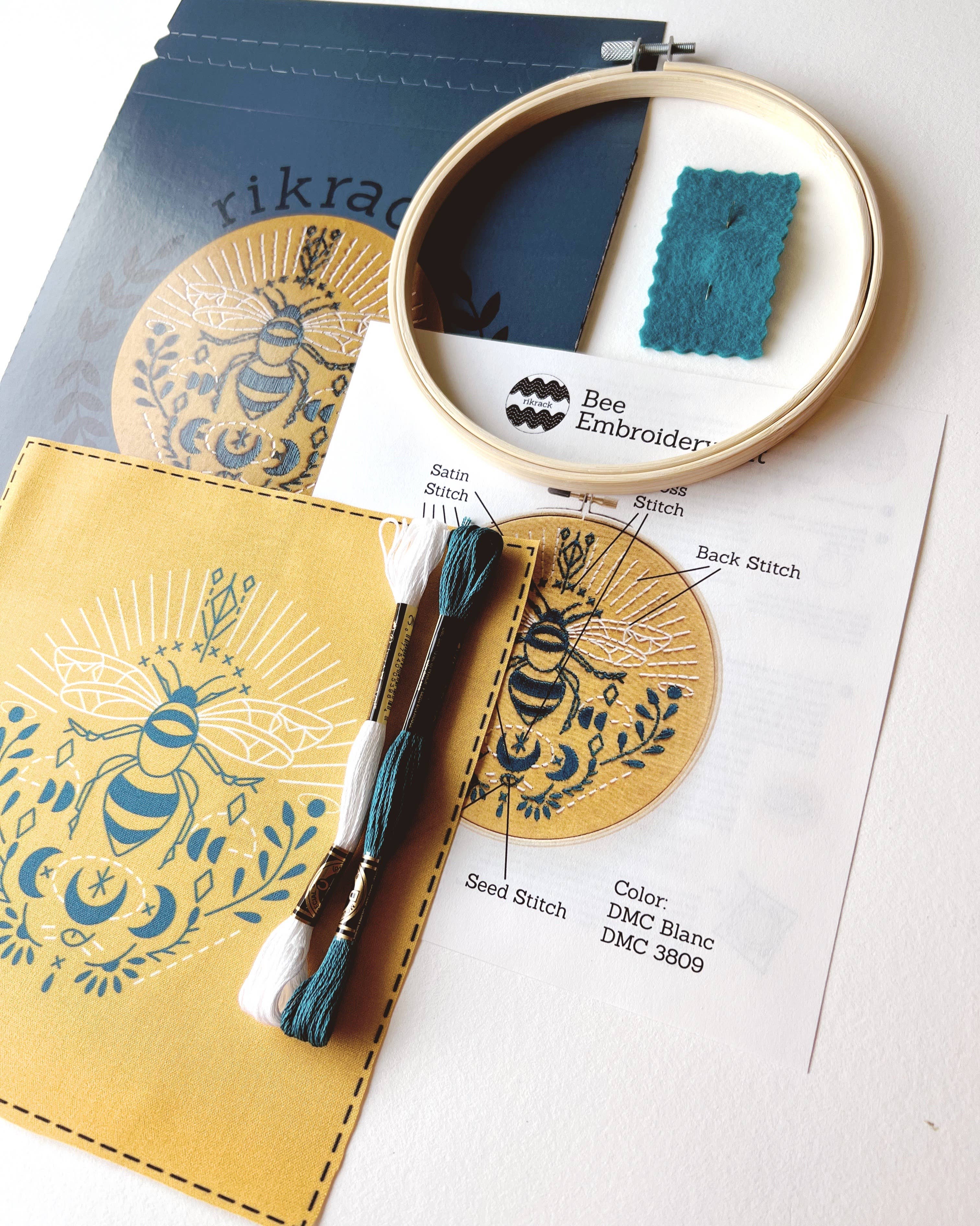 Rikrack - Wholesale Embroidery/Cross Stitch Supplies - Bee Embroidery Kit7