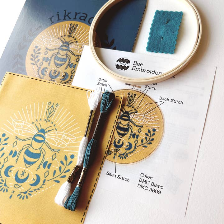 Rikrack - Wholesale Embroidery/Cross Stitch Supplies - Bee Embroidery Kit7