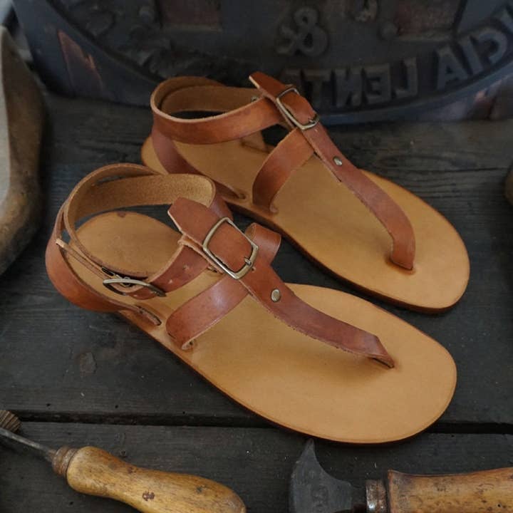 Dames Teenslippers van Leer en Plantaardig Gelooid Echt Leer voor wholesale door Mario Doni