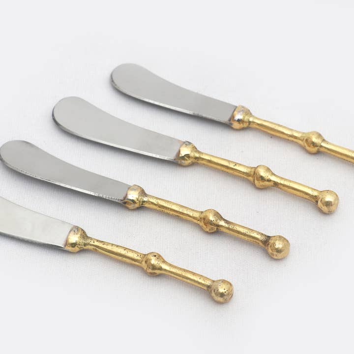 Gold Ball Spreaders, Set of 4 for wholesale by India Handicrafts Inc