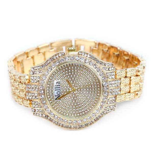 Selini New York - Vente Montre – femme - Montre Dressy dorée pour femme 39 mm3