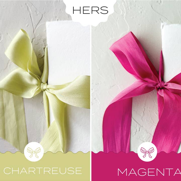 Knapp Design Co. - Wholesale Journal/Diary - HER Wedding Vow Booklet - White handmade paper w/silk ribbon7