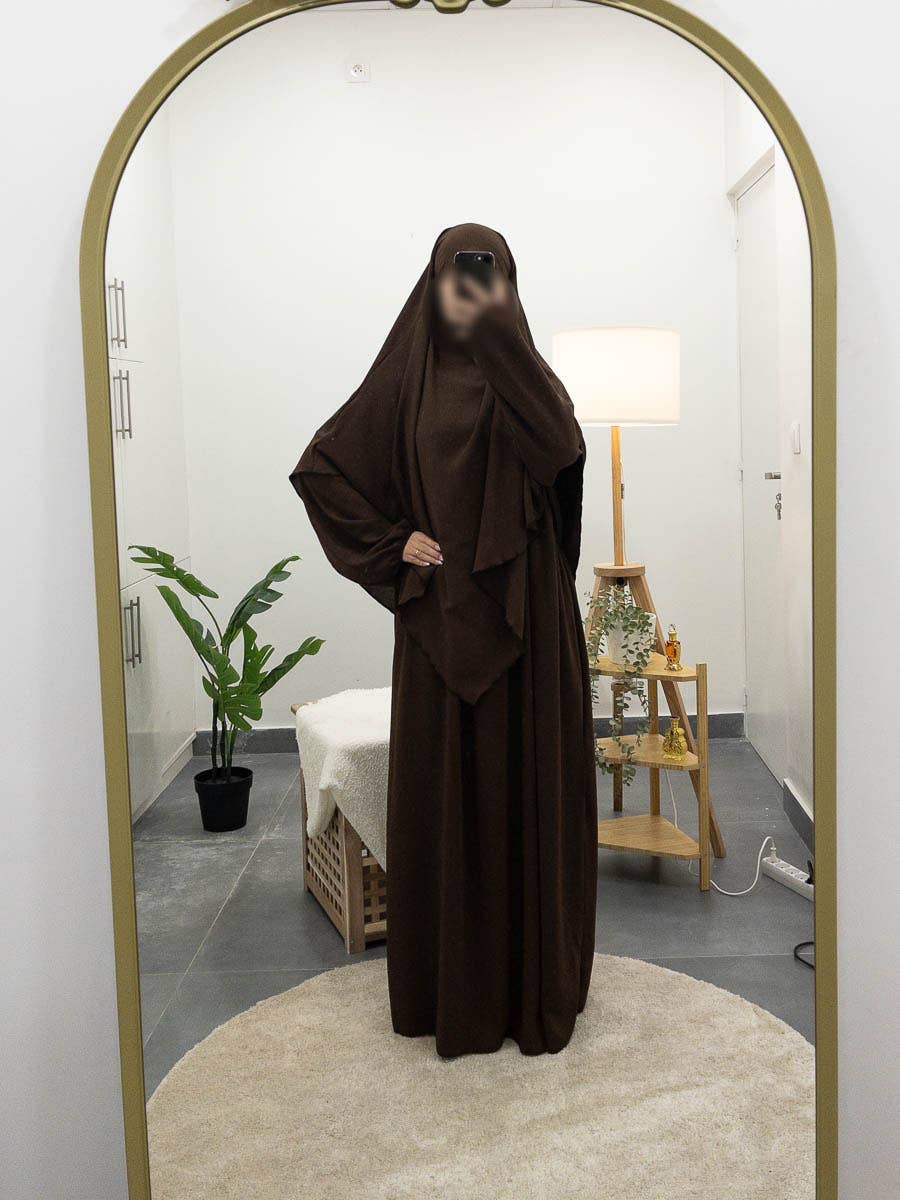 IDEAL OUTFIT - Wholesale Kaftan - Dames - 2-delige khimar en abaya set in jazzstijl ref:e2326+2501jazz8