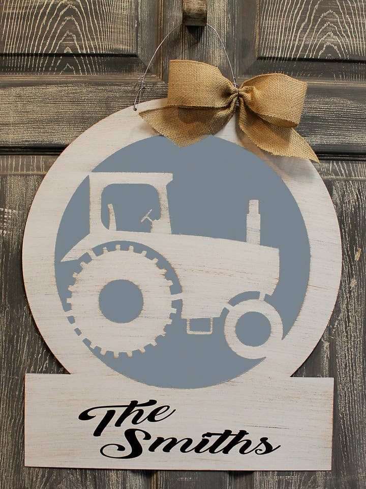 Circle Tractor Door Hanger for wholesale by Steel Southern Designs