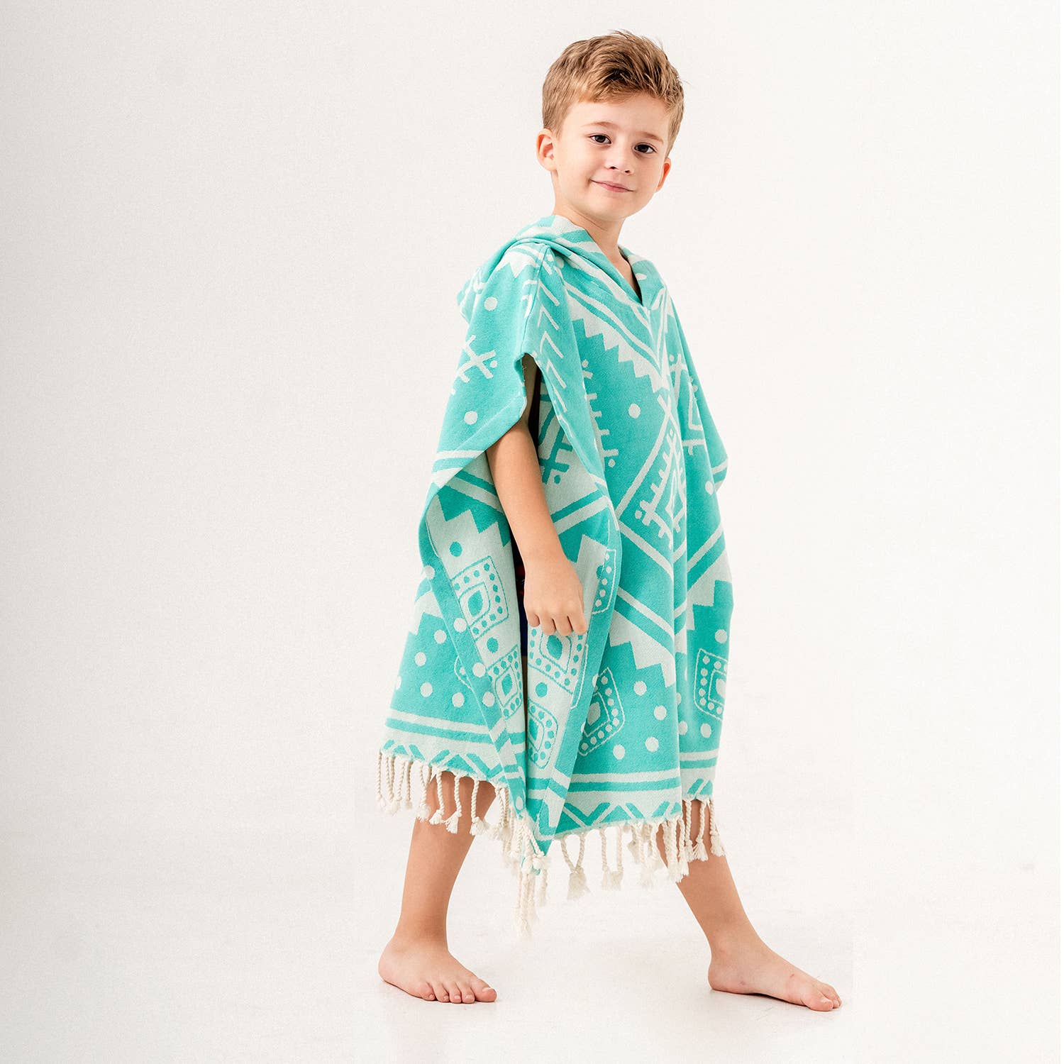 Kikoya – Toalha poncho - Crianças e bebés por atacado – Chuveiro de toalha de praia com capuz para crianças com capuz Surf Mudando de Natação10