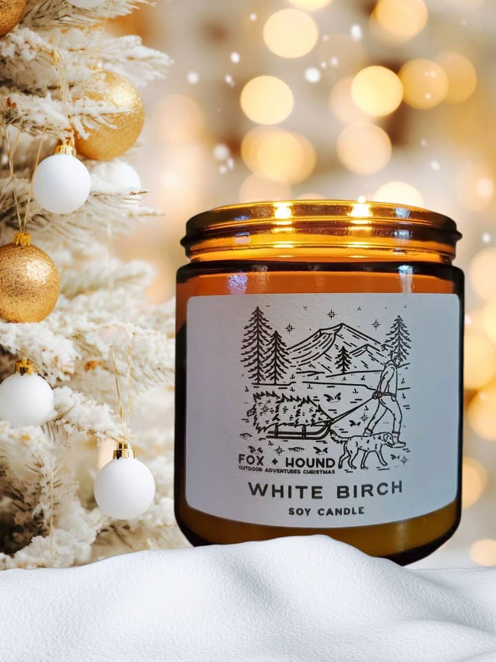 CHRISTMAS 🎄- FOX + HOUND WHITE BIRCH SOY CANDLE for wholesale by Fox + Hound