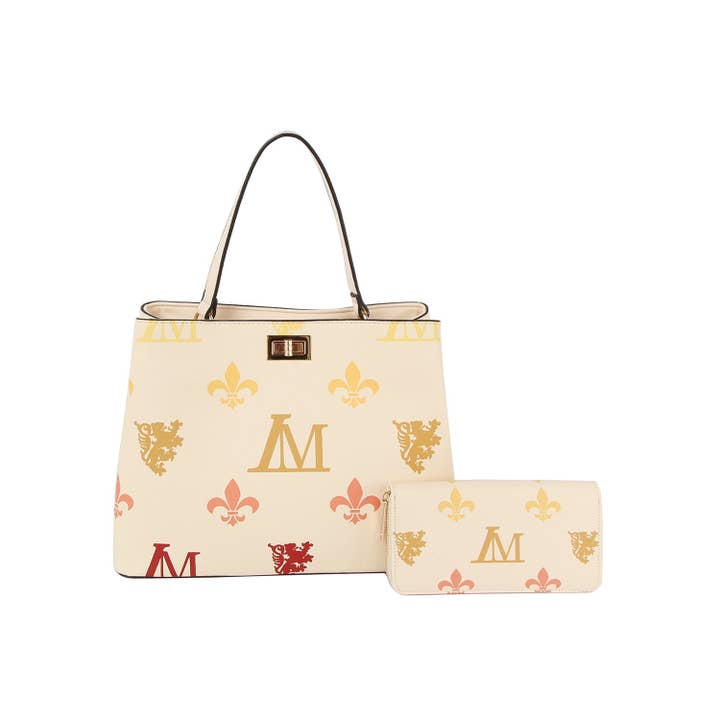 Handbag Factory Corp - Wholesale Satchel - Women's - 2 in 1 monogram satchel bag with matching purse