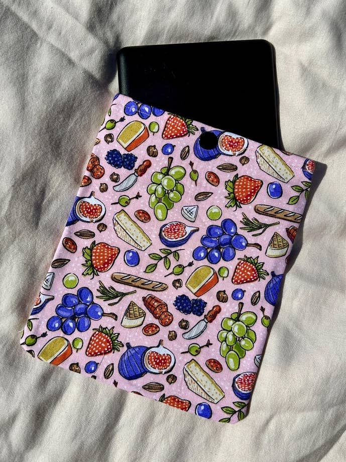Charcuterie Picnic Kindle Sleeve with Snap for wholesale by Tally Plant Club