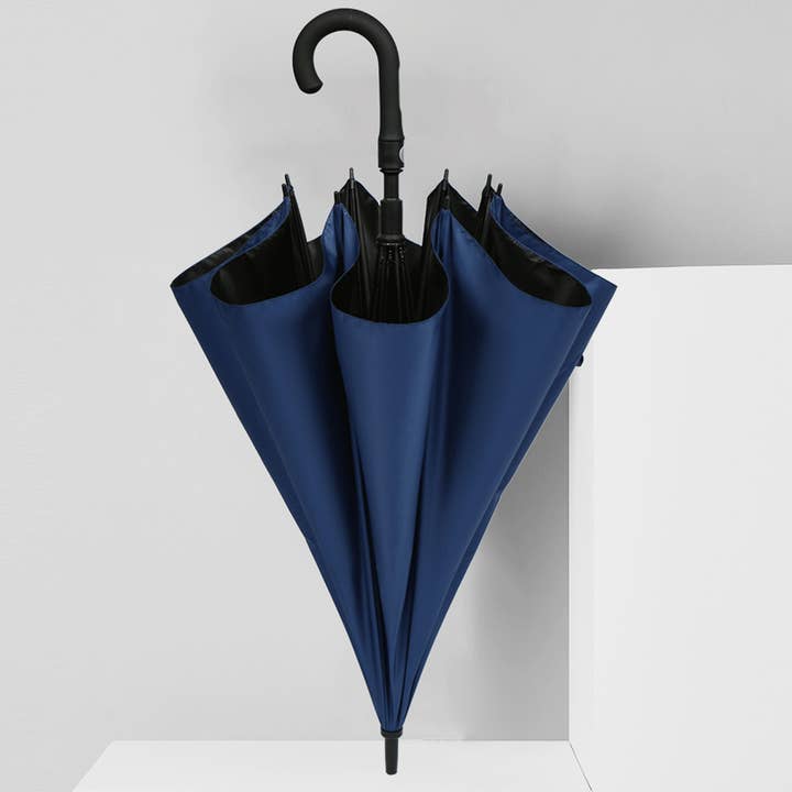 Suzie Q USA - Wholesale Umbrella - Unisex - Automatic Curved Handle Rain Shine Dual Umbrella