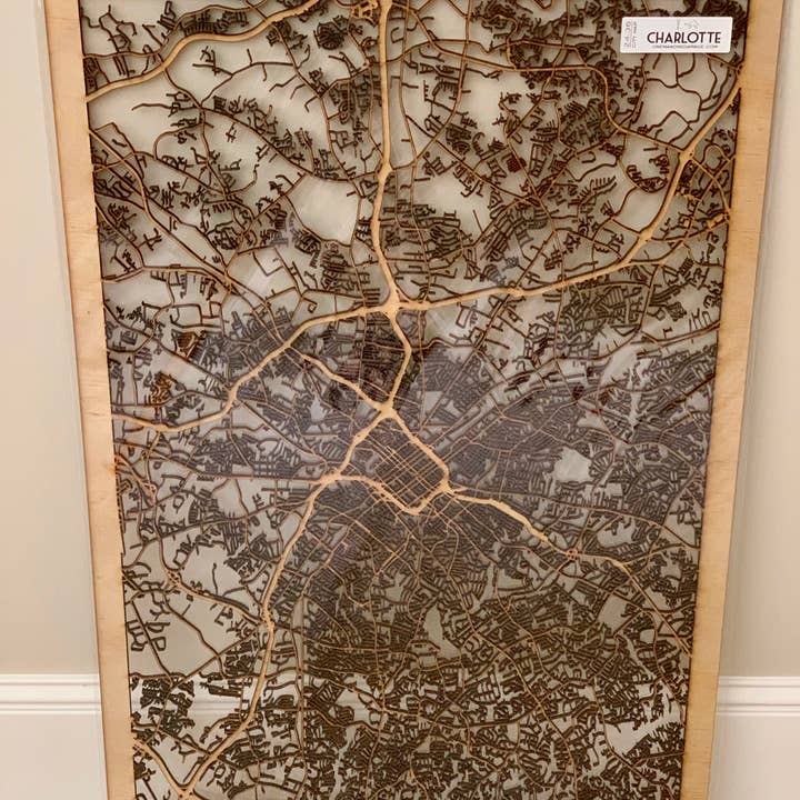 One Man One Garage - Wholesale Wall Accent - City Maps, Large 24x36" Perfect Housewarming Gift! Wooden Street Cutouts5