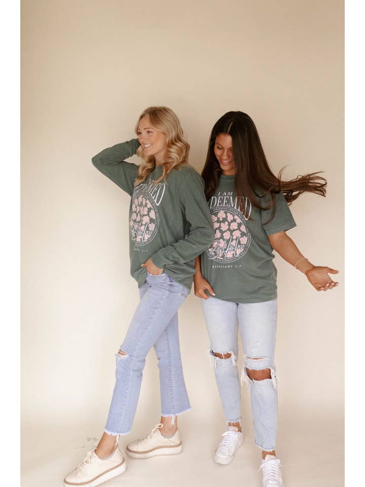 Whitney | Chaudoin Creations - Wholesale Screen Printed T-Shirt - Women's - I am Redeemed - Easter Graphic Tee2