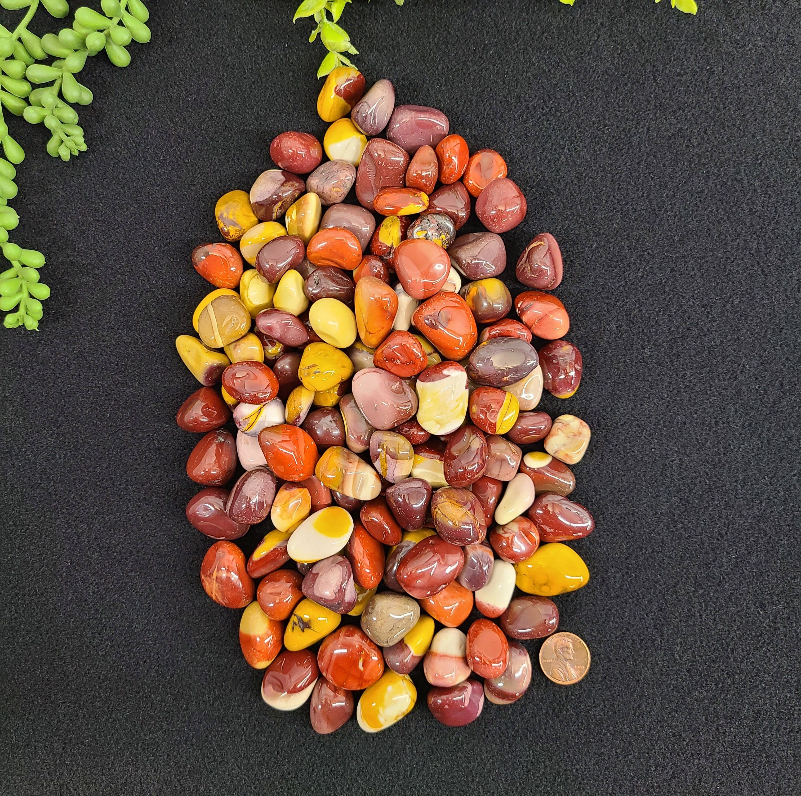 Meraki Gemstones - Wholesale Spiritual Stone/Crystal - Mookaite Jasper Gemstone(1kg/2.2 lbs.) Tumbled Stone 20-25mm3