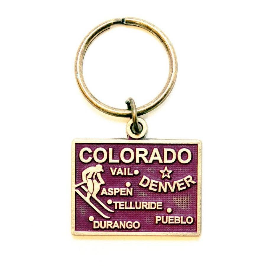 Gleeful Peacock - Wholesale Keychain - Unisex - Colorado Keychain - High Quality Thick Metal State Love1
