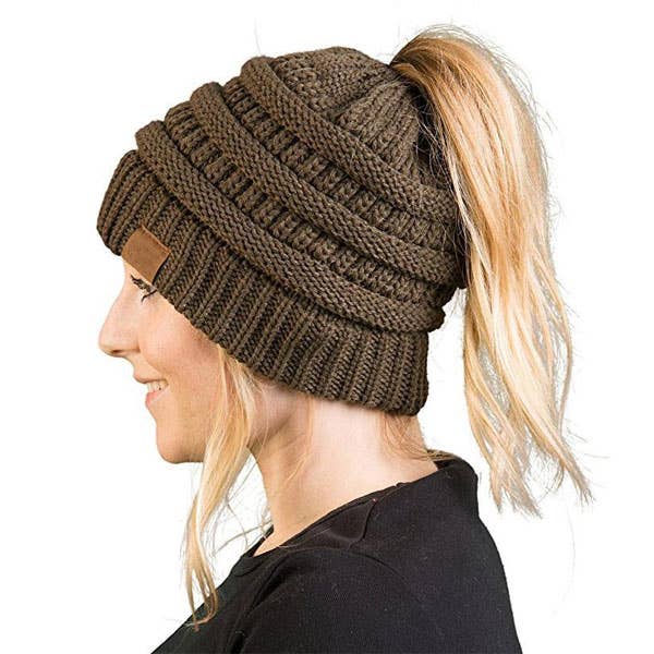 Style Rack - Venta al por mayor Gorro de lana - Mujer - Gorro de lana para tejer con forma de cola de caballo3