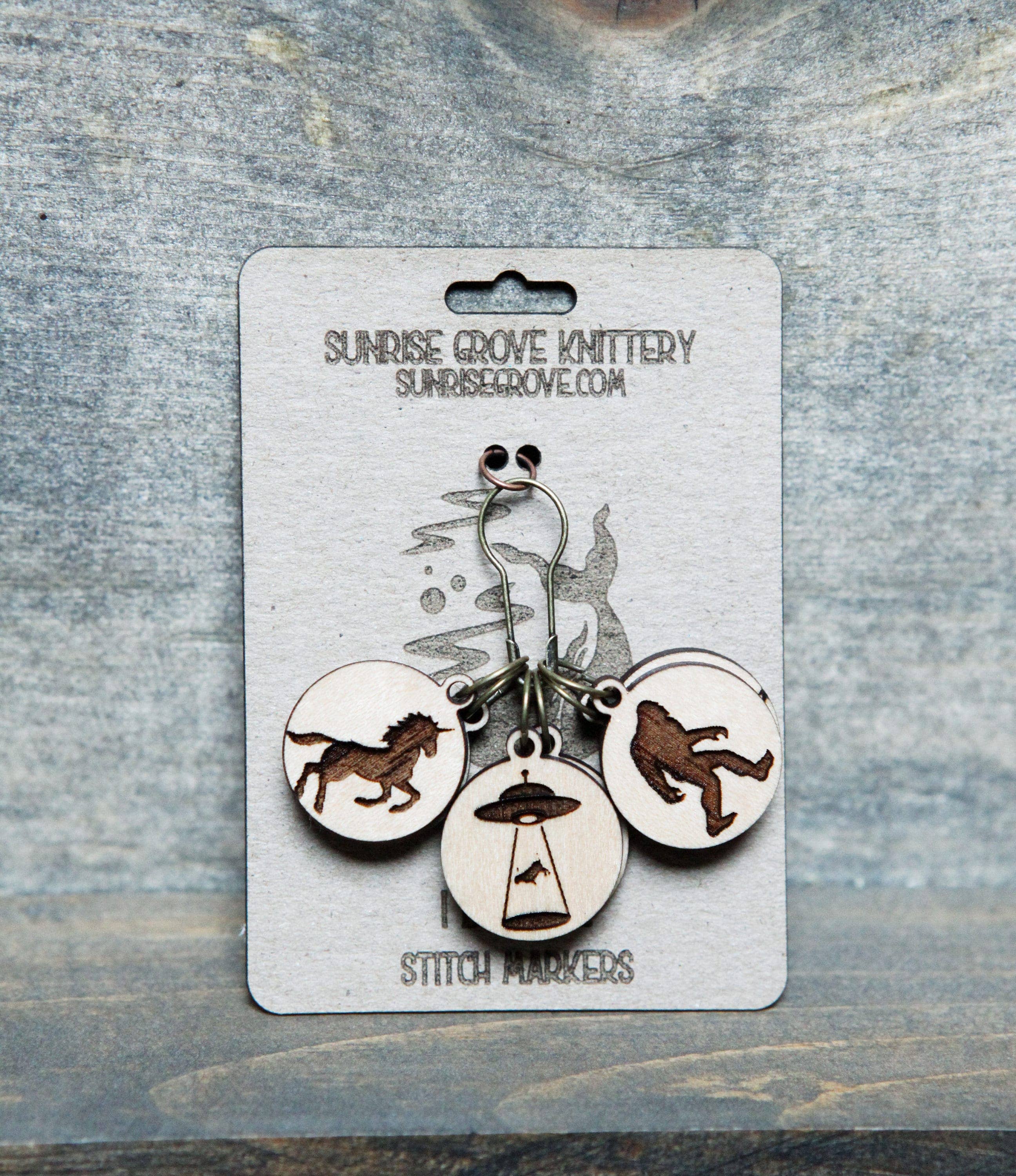 Sunrise Grove - Wholesale Knitting/Crochet Supplies - Cryptid Mythical Creatures Knitting Stitch Markers Set of 67
