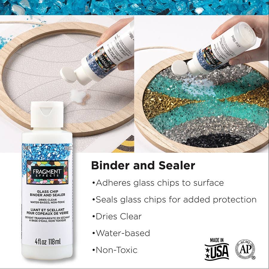 Plaid Crafts - Wholesale Craft Supplies - Fragment Effects™ Glass Chip Binder and Sealer, 4 oz2