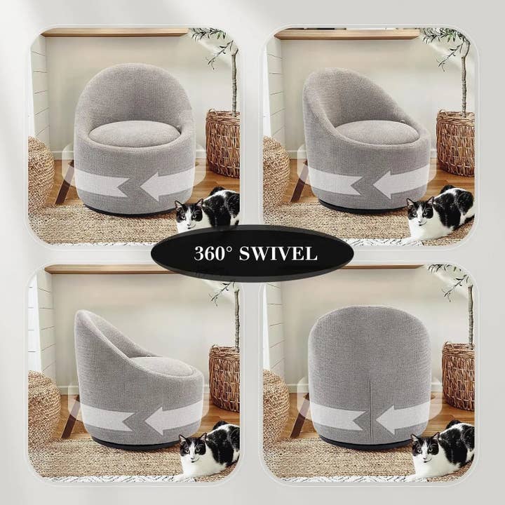 BlakOutlet - Wholesale Chair - Set of 2, 360 Degree Swivel Cuddle Barrel Chairs with Hidden Storage