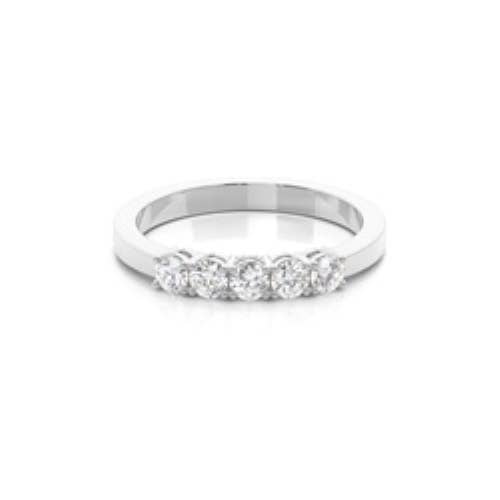 BAGUE EN DIAMANT TAILLE BRILLANT VÉRITABLE DE 5 CARATS, TAILLE BRILLANT, 1 CT, OR 14 CARATS pour la vente par Maskabilities