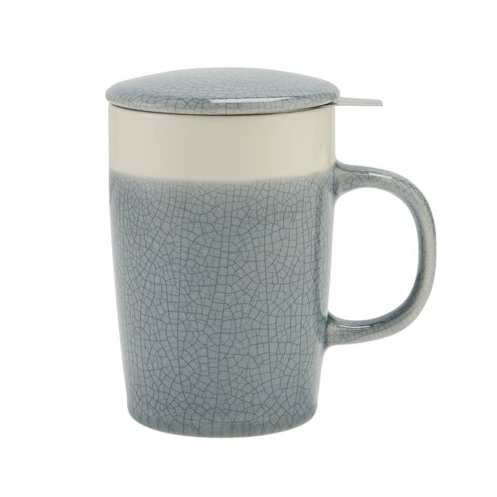 CasaWare - Wholesale Tea Pot - 16 oz Crackle Glaze Tea Infuser Mug