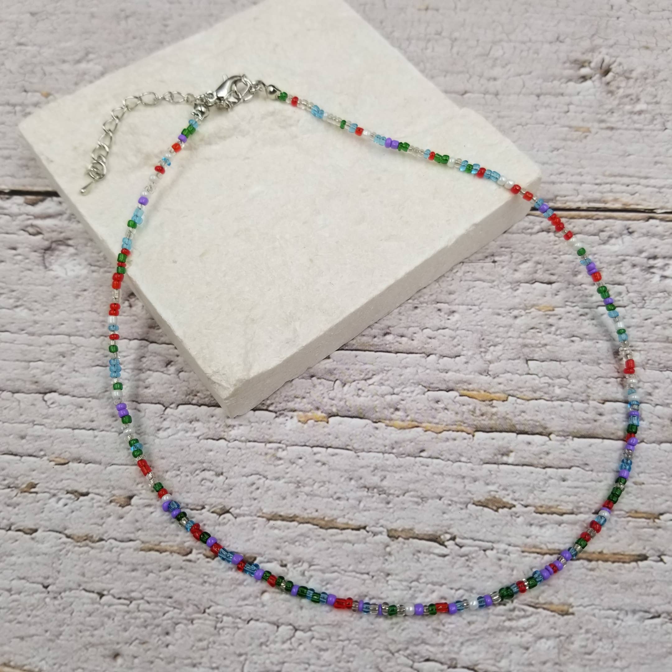 Treasure Wholesale - Wholesale Beaded/Pearl Necklace - Boho Layered Colorful Miyuke Bead Necklace1